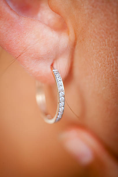 istock Close up image of female ear 465936302