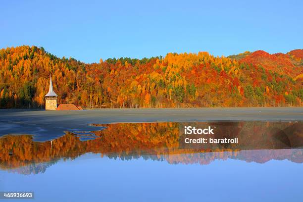 Flooded Church In Rosia Montana Stock Photo - Download Image Now - Autumn, Blue, Carpathian Mountain Range