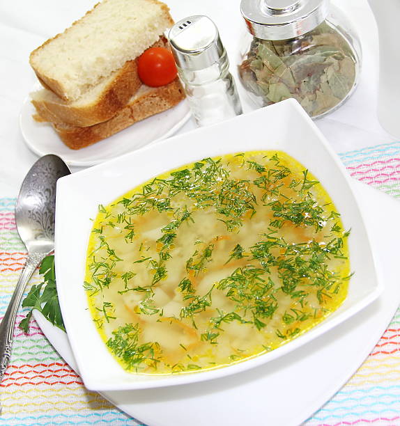 istock Delicious meat soup 465937133