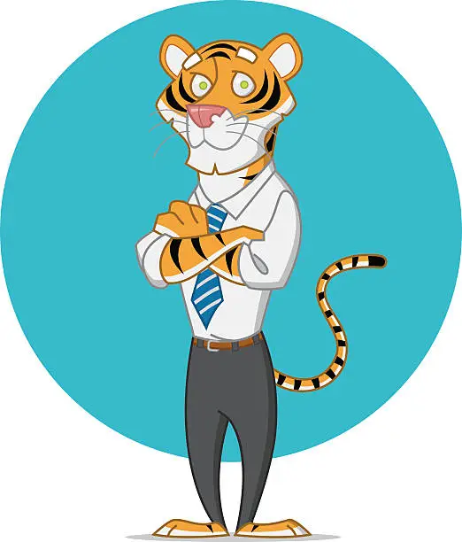 Vector illustration of Office Tiger