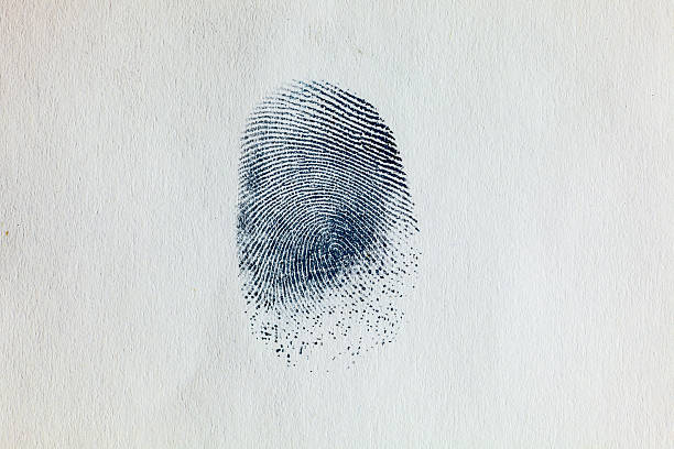 Ink Fingerprint on paper 03 Thumbprint on paper. Macro. Highly detailed and ready for a beautiful crop. fingerprint photos stock pictures, royalty-free photos & images
