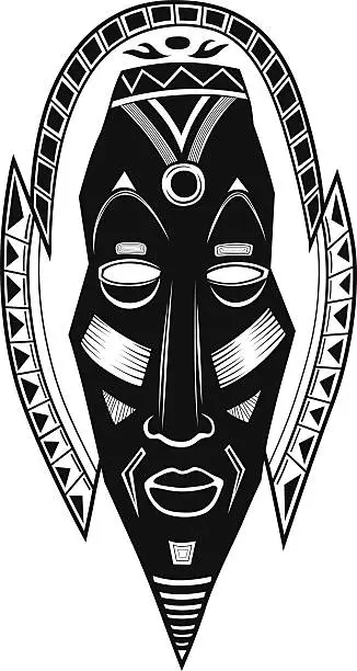 Vector illustration of African tribal mask