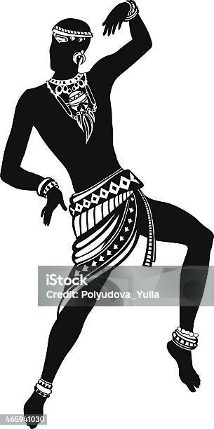 Ethnic Dance African Man Stock Illustration - Download Image Now - 2015, Abstract, Adult