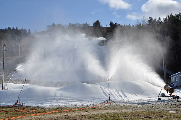 istock Making snow at a ski hill in Wentworth, Nova Scotia 465943379