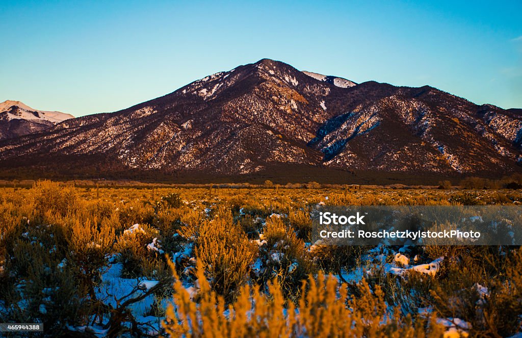 Sangre De Cristo Snow Covered New Mexican Mountains 2015 Stock Photo