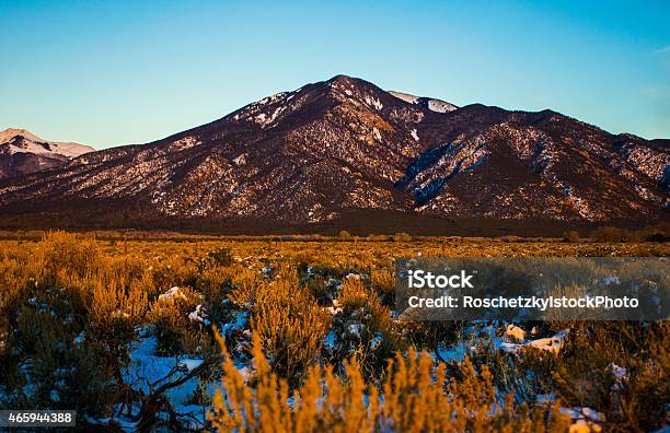 Sangre De Cristo Snow Covered New Mexican Mountains Stock Photo - Download Image Now