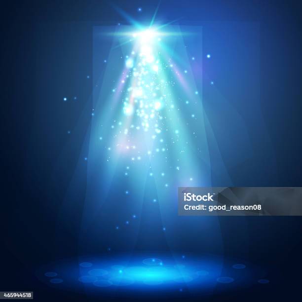 Abstract Spotlight Background Stock Illustration - Download Image Now - Light - Natural Phenomenon, Blue, Paranormal