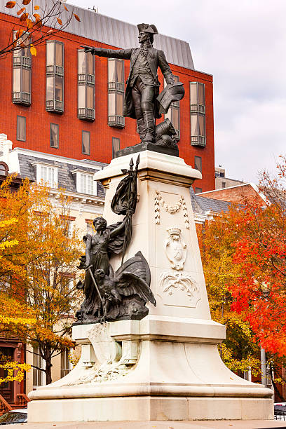 istock General Rochambeau Statue Lafayette Park Autumn Washington DC 465944636