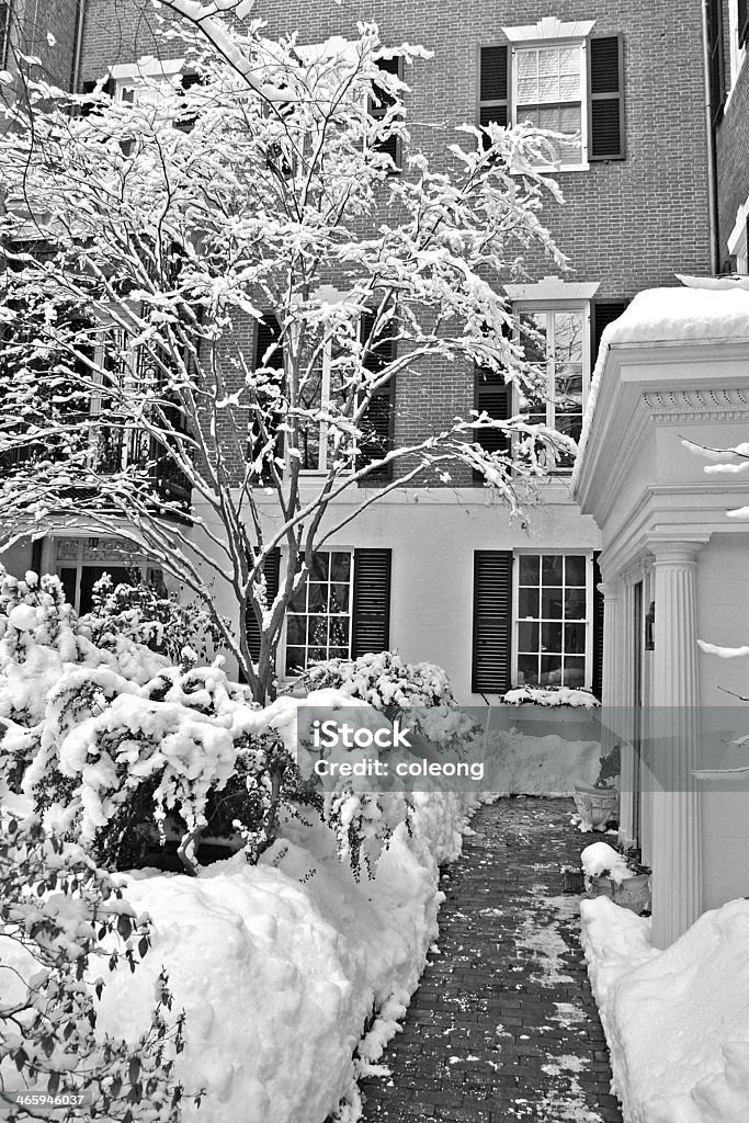 De Boston invierno - Foto de stock de Adoquinado libre de derechos