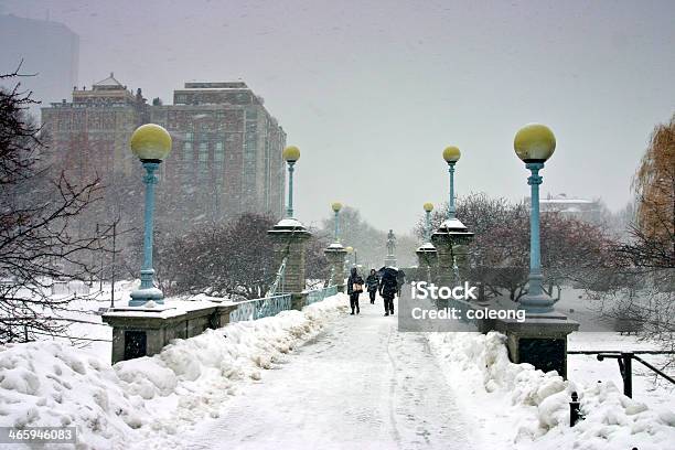 Boston Inverno - Fotografie stock e altre immagini di Acciottolato - Acciottolato, Ambientazione esterna, Architettura