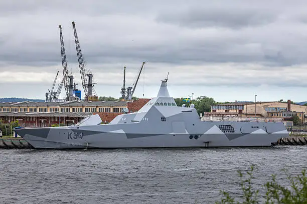 Photo of NATO warship in the port of Gdansk