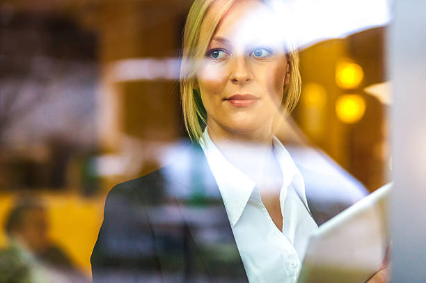 istock Business woman with digital tablet 465948470