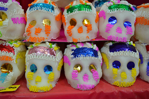 istock mexican candy skulls for dia de muertos celebration 465948586