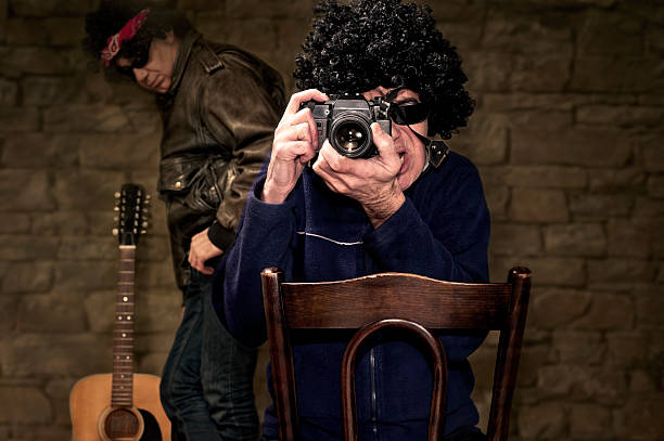 Hippie photographer and musician