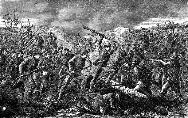 battel геттисберга - gettysburg stock illustrations