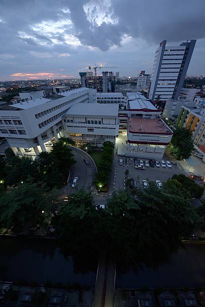 istock The Building With Cloudy Sunset Sky 465952208