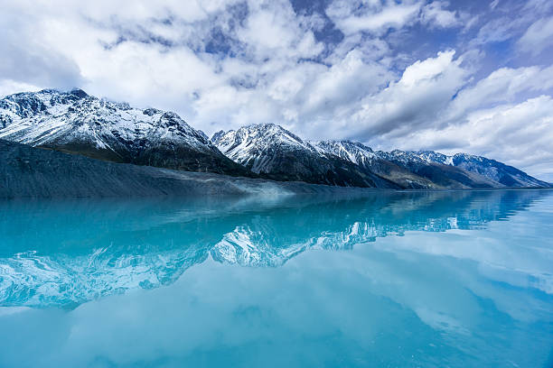 glacier de tasman d'aoraki parc national du mont cook - mt cook national park photos et images de collection