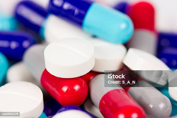 Pills Stock Photo - Download Image Now - Above, Acetylsalicylic Acid, Addiction