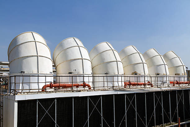 istock Industrial air conditioner on the roof 465956295