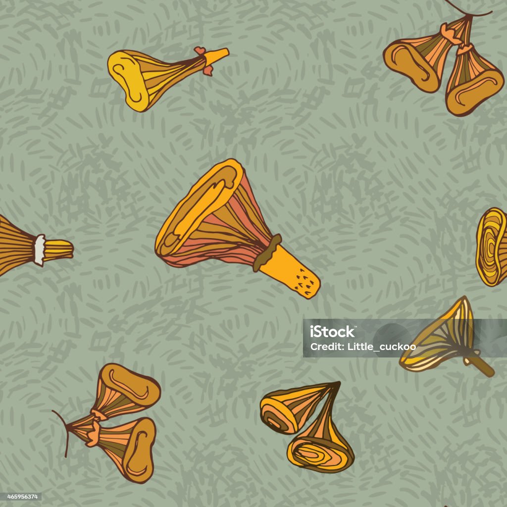 Seamless vector pattern of dchanterelle mushrooms Seamless vector pattern of chanterelle mushrooms 2015 stock vector