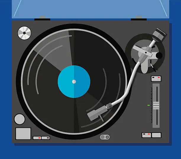 Vector illustration of Turntable