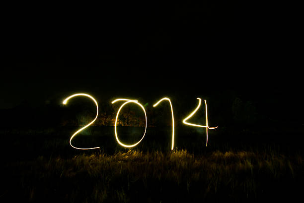 istock New Year 2014 made of real light 465959347