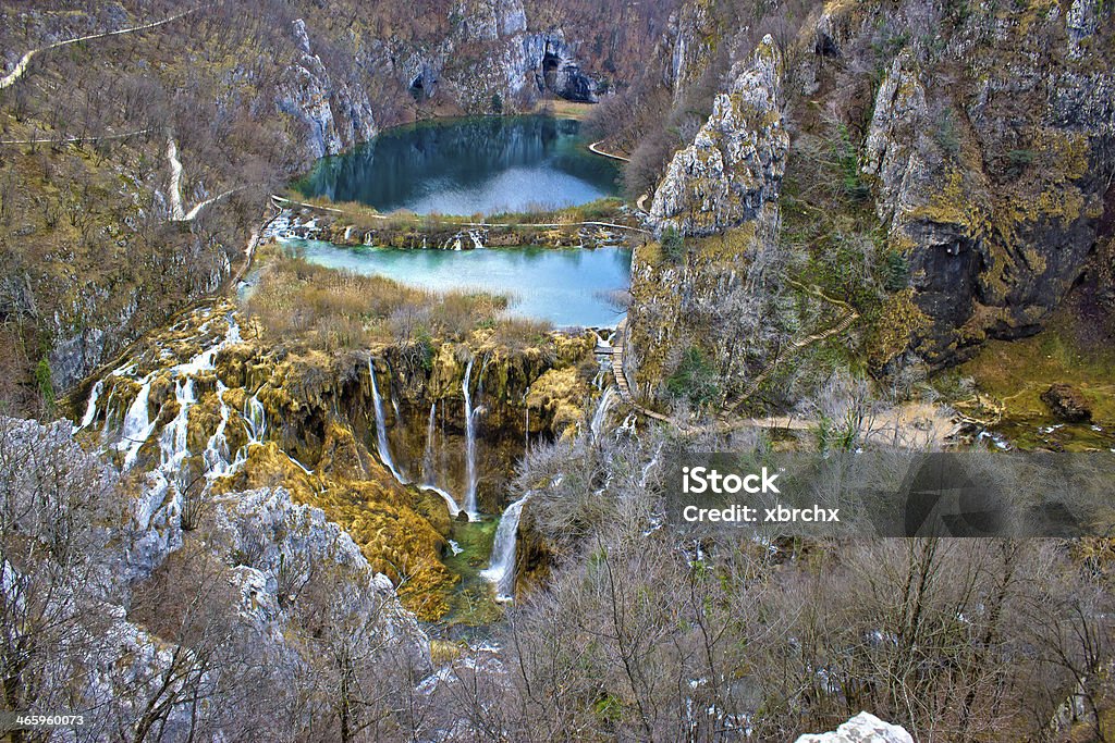 Falling lakes of Plitvice national park Falling lakes of Plitvice national park in Croatia Lake Stock Photo