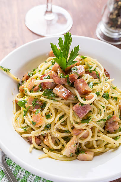 istock Classic Italian Dish Spaghetti Carbonara 465960581