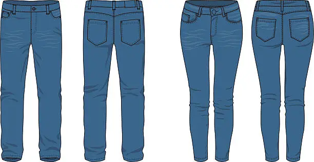 Vector illustration of Jeans.