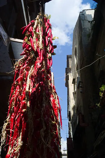 Dried chillis, Napoli, Historical center