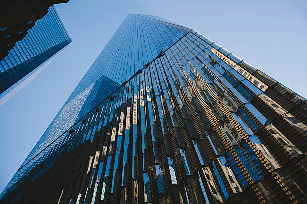 escritórios corporativos torres arranha-céus de negócios - 1wtc - fotografias e filmes do acervo