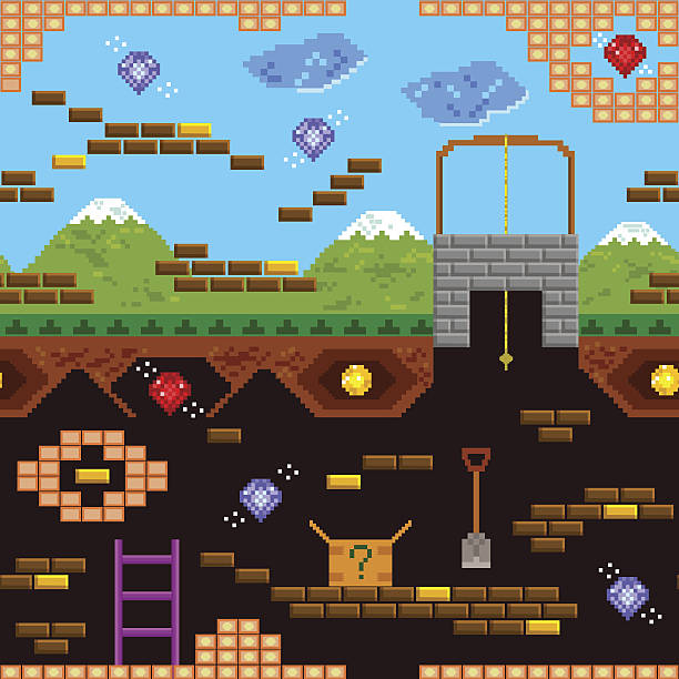 3,000+ Retro Video Game Screen Stock Illustrations, Royalty-Free Vector ...