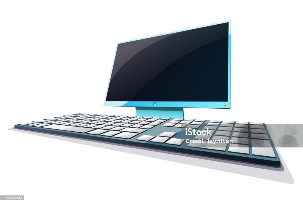 Pc Computer Perspective Display Computer Perspective In Vector Stock Illustration - Download ...