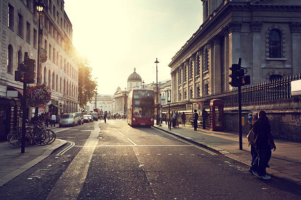 istock sunset near Trafalgar square, London, UK 465968640