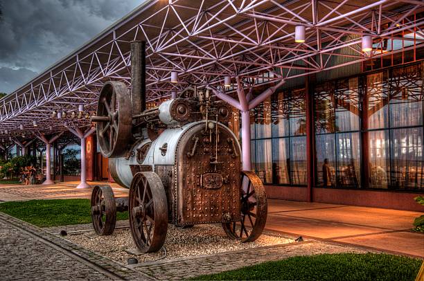 Izborsk, Pechersky District, Pskov Region, Russia, June 10, 2024: A museum exhibition dedicated to the cultivation of flax in the Shvedov Merchant House on a sunny summer day