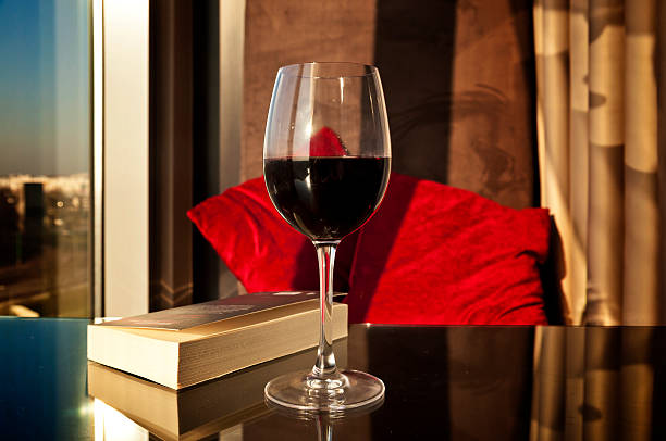 istock Place for reading - book and wine 465971628