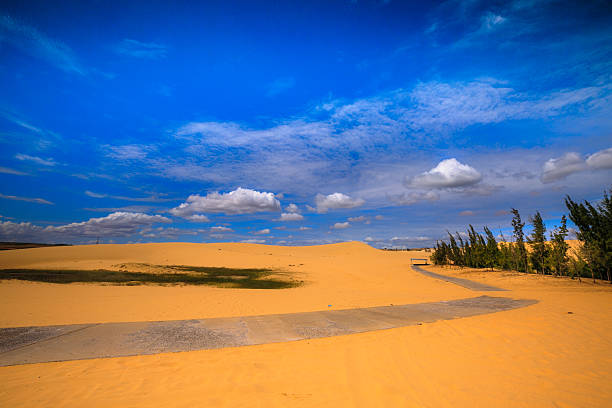 sand hills in phan thiet-vietnam - ubari stock-fotos und bilder