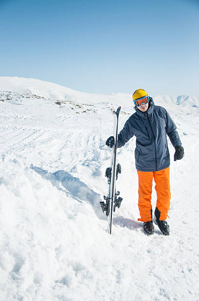 istock Skier at mountain ski resort 465974506
