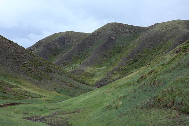 landschaften der mongolei - regenwetter ストックフォトと画像