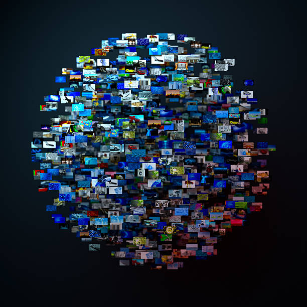 Media Sphere 3D rendering sphere photos stock pictures, royalty-free photos & images