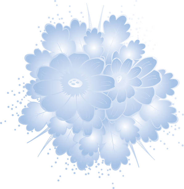 illustrations, cliparts, dessins animés et icônes de abstrait motif floral sans couture avec fond - plan flower arrangement single flower blue