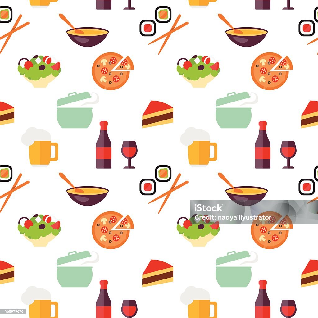 Abstract Patterns Restaurant Seamless Restaurant Pattern Stock Illustration - Download Image Now ...