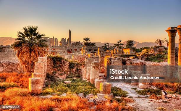 View Of The Karnak Temple In The Evening Egypt Stock Photo - Download Image Now - Temples of Karnak, Luxor - Thebes, Egypt
