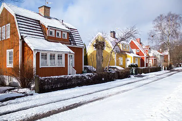 Photo of Swedish village houses