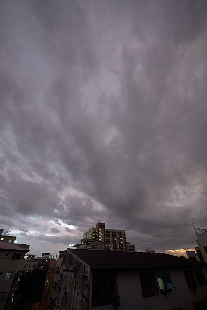 istock The Building With Cloudy Sunset Sky 465985956