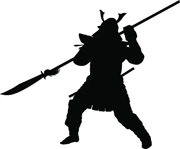 Vector illustration of Samurai. Warriors Theme