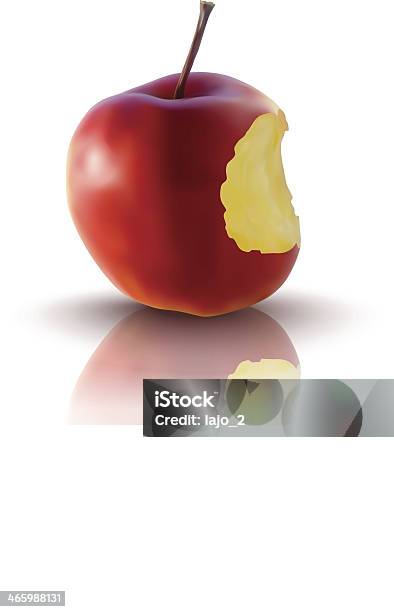 Vector Illustration Of Red Apple Stock Illustration - Download Image Now - Autumn, Close-up, Creativity