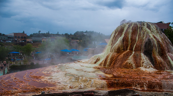 hot springs mist volcanic evolution