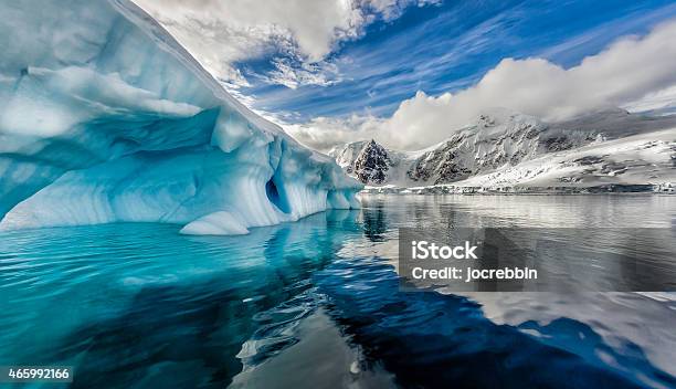 Iceberg Floats In Andord Bay On Graham Land Antarctica Stock Photo - Download Image Now