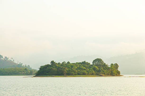 istock Lake island in the morning. 465992579